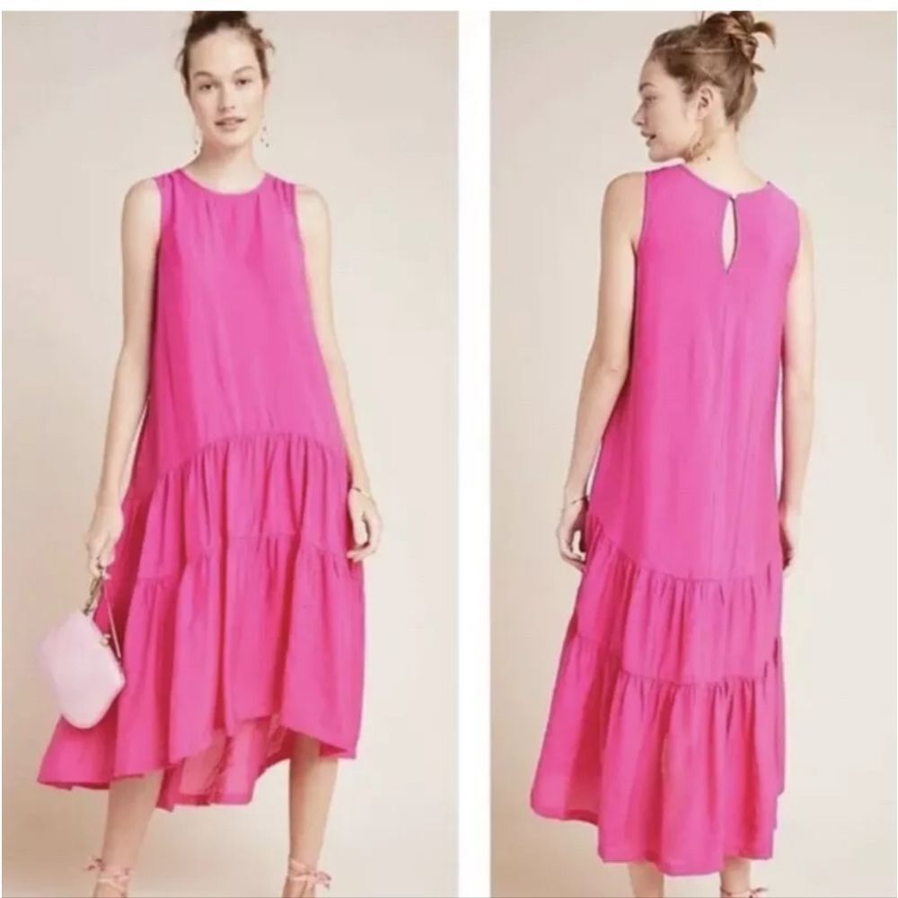 Anthropologie Maeve Pink Maxi Dress